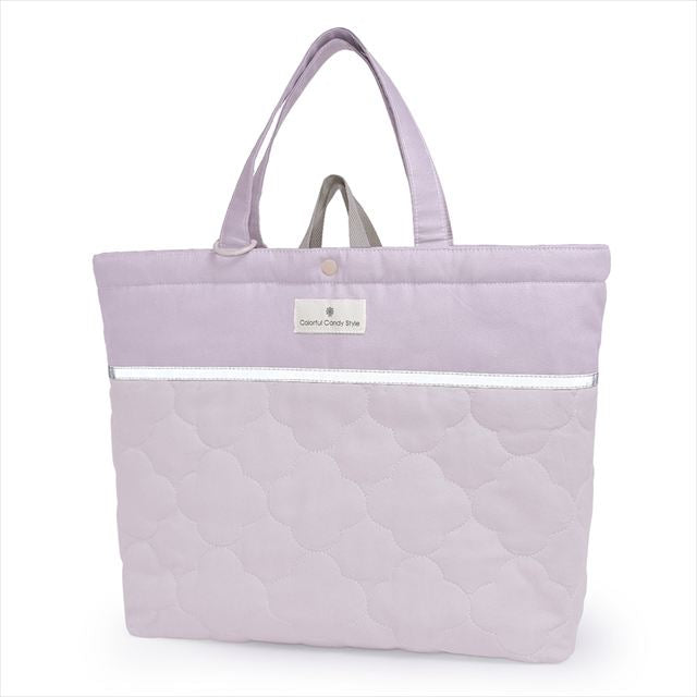 カラフルキャンディスタイルのマチ付きレッスンバッグ。丈夫なキルティング素材の手提げバッグ。男の子と女の子兼用で通園・通学でも大活躍。