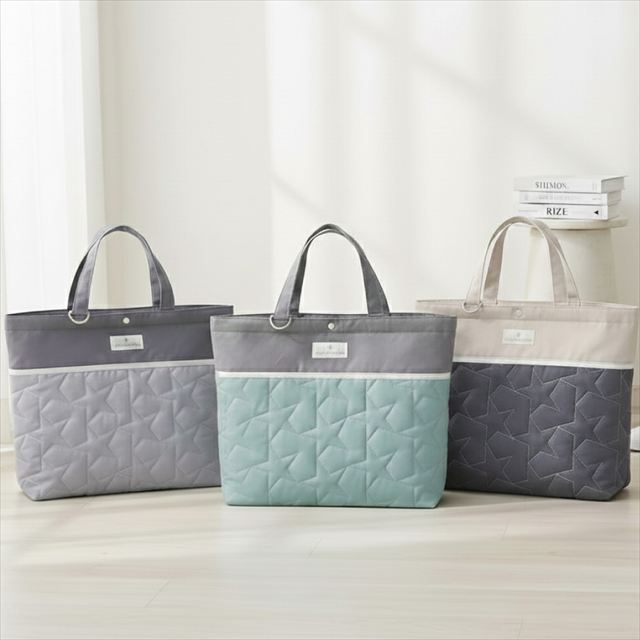 カラフルキャンディスタイルのマチ付きレッスンバッグ。丈夫なキルティング素材の手提げバッグ。男の子と女の子兼用で通園・通学でも大活躍。