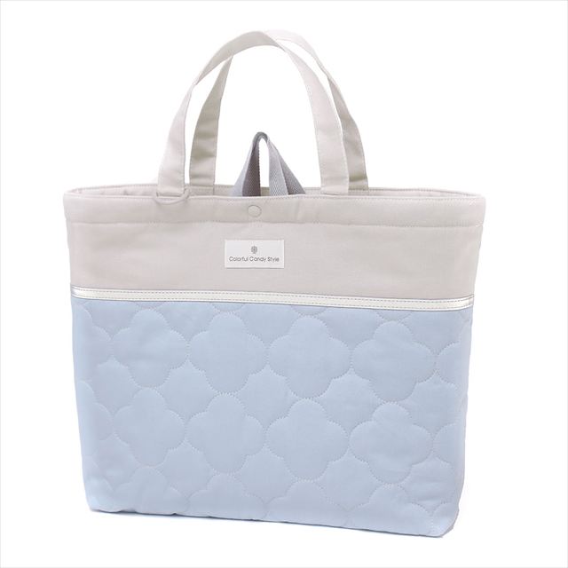 カラフルキャンディスタイルのマチ付きレッスンバッグ。丈夫なキルティング素材の手提げバッグ。男の子と女の子兼用で通園・通学でも大活躍。