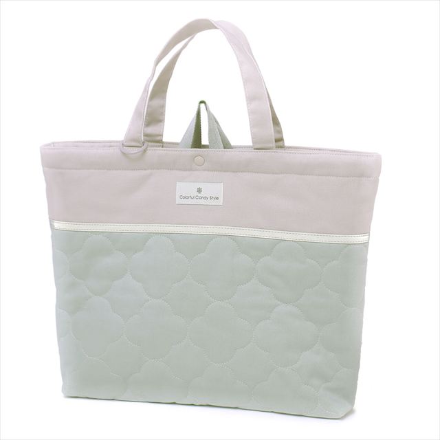 カラフルキャンディスタイルのマチ付きレッスンバッグ。丈夫なキルティング素材の手提げバッグ。男の子と女の子兼用で通園・通学でも大活躍。