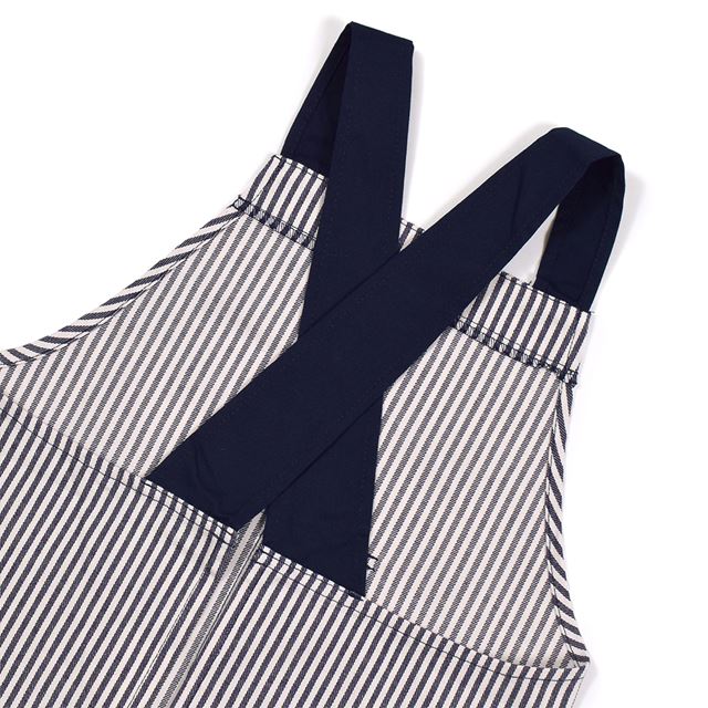 Back Cloth Child Apron (100-120cm) Hickory Stripe/Navy