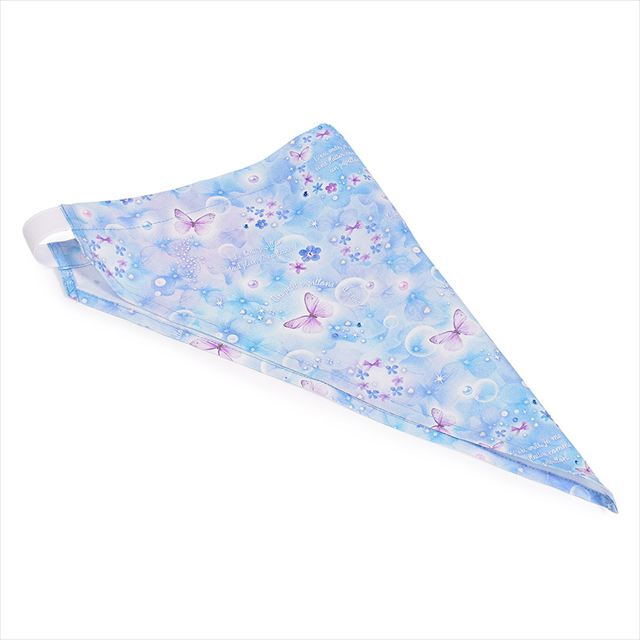 カラフルキャンディスタイルの三角巾付きキッズエプロン。子供用で、かぶるだけのバッククロスタイプ。男の子と女の子兼用で大活躍。