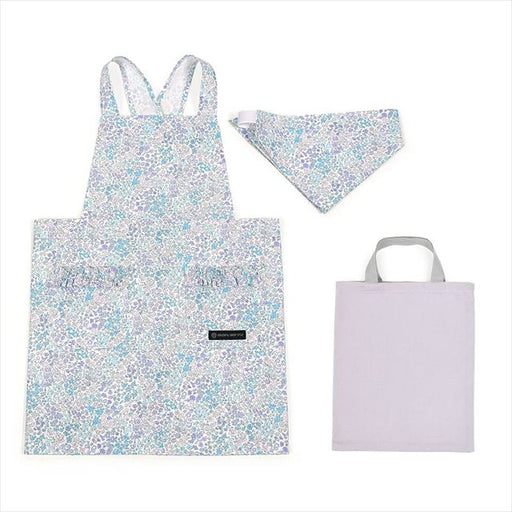 カラフルキャンディスタイルの三角巾付きキッズエプロン。子供用で、かぶるだけのバッククロスタイプ。男の子と女の子兼用で大活躍。