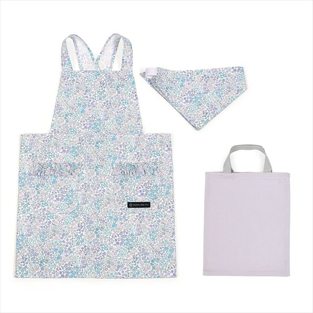 新登場 バッククロス子どもエプロン(100～120cm) 2点・3点（手提げバッグ・三角巾）セット【女の子人気ランキングTOP17】