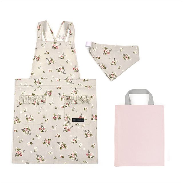 バッククロス子どもエプロン(100～120cm) 2点・3点（手提げバッグ・三角巾）セット【女の子人気ランキングTOP39】