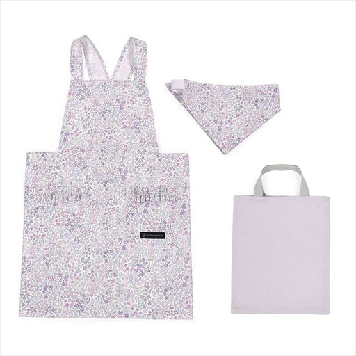 カラフルキャンディスタイルの三角巾付きキッズエプロン。子供用で、かぶるだけのバッククロスタイプ。男の子と女の子兼用で大活躍。