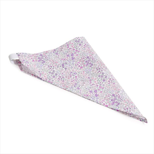 【3%OFF：夏先取りキャンペーン】バッククロス子どもエプロン(100～120cm) 手提げバッグ・三角巾付き フローラルミスト