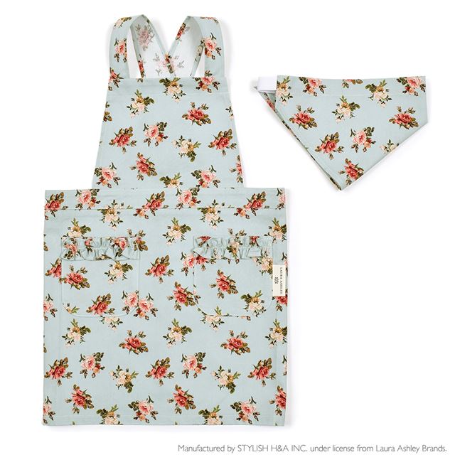 送料無料 【LAURA ASHLEY人気ランキングTOP8】バッククロス子どもエプロン(100～120cm)