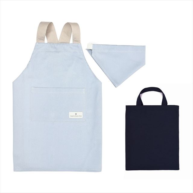 新登場 バッククロス子どもエプロン(100～120cm) 2点・3点（手提げバッグ・三角巾）セット【女の子人気ランキングTOP17】