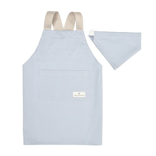 カラフルキャンディスタイルの三角巾付きキッズエプロン。子供用で、かぶるだけのバッククロスタイプ。男の子と女の子兼用で大活躍。