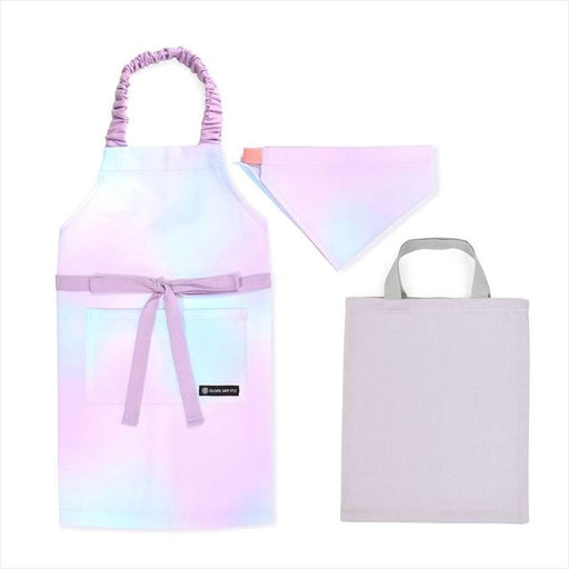 カラフルキャンディスタイルの三角巾付きキッズエプロン。水や液体が表面に弾いて滑り落ちるはっ水機能。調理実習やお手伝いなど、調理中や食べこぼしの汚れを防ぎ、汚れてもサッと拭くだけお手入れ簡単です。