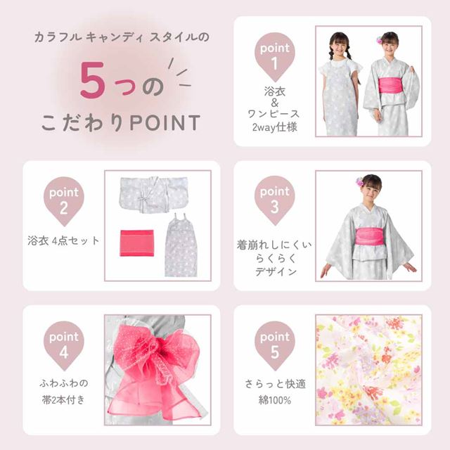 簡単に着られる、着崩れしないセパレートタイプの浴衣ドレスが新登場！