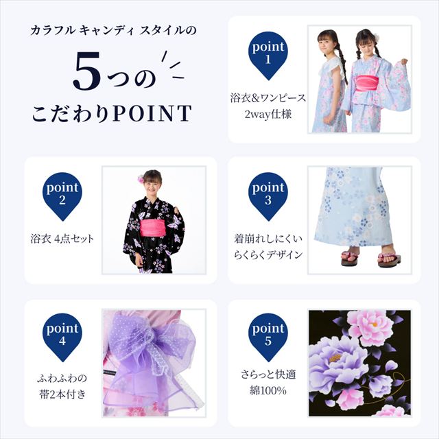 簡単に着られる、着崩れしないセパレートタイプの浴衣ドレスが新登場！