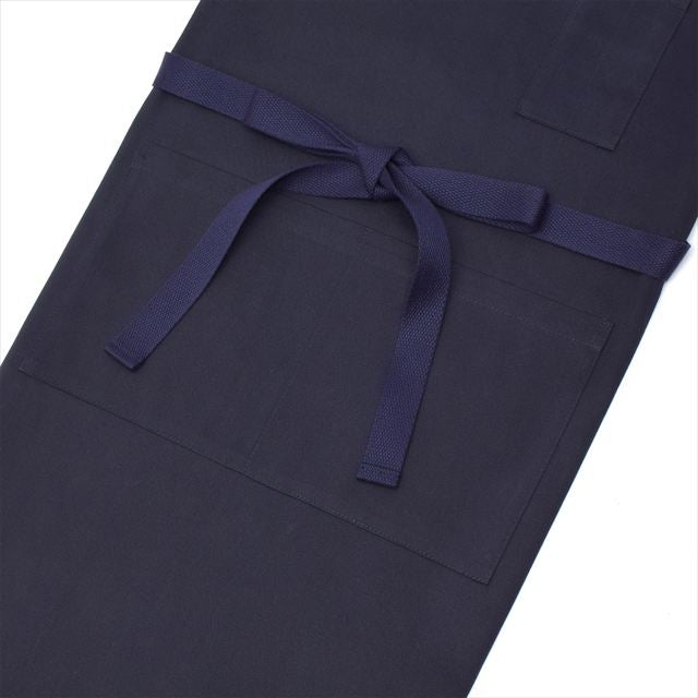 新登場 エプロン(150～170cm) 手提げバッグ・三角巾付き ディープネイビー