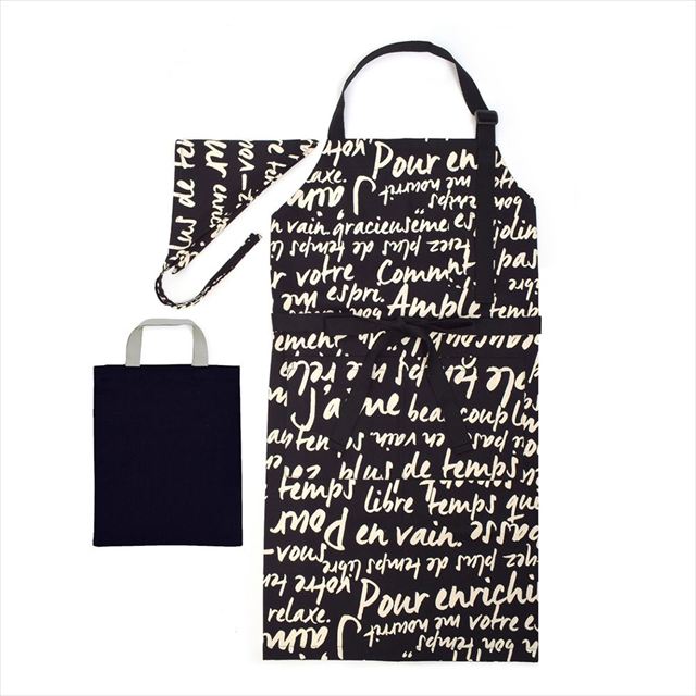 【15%OFF：入園入学早期割引】 エプロン(150～170cm) 手提げバッグ・三角巾付き ラ・パリジェンヌ