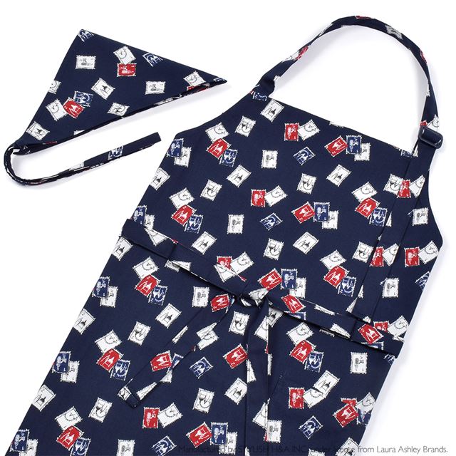 送料無料 【LAURA ASHLEY人気ランキングTOP6】エプロン(150～170cm)三角巾付き