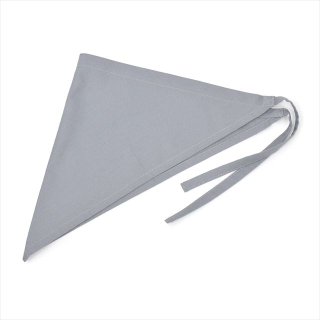 新登場 エプロン(150～170cm) 手提げバッグ・三角巾付き くすみ無地 くすみグレイッシュブルー