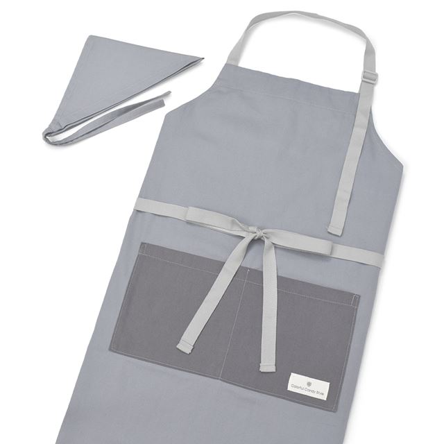 【くすみコレクション人気TOP21】エプロン(150～170cm) 三角巾付き