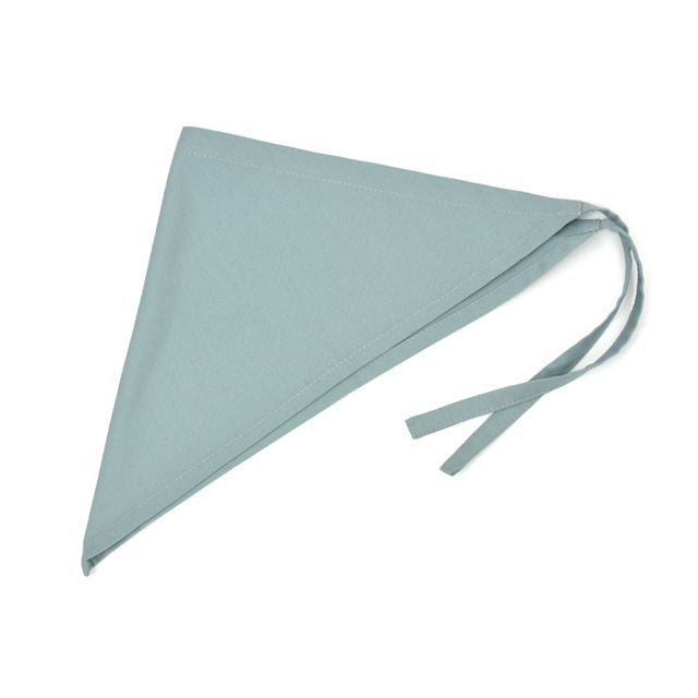 エプロン(150～170cm)三角巾付き くすみ無地 くすみターコイズ