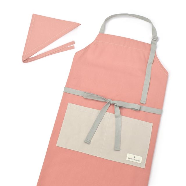 【くすみコレクション人気TOP21】エプロン(150～170cm) 三角巾付き