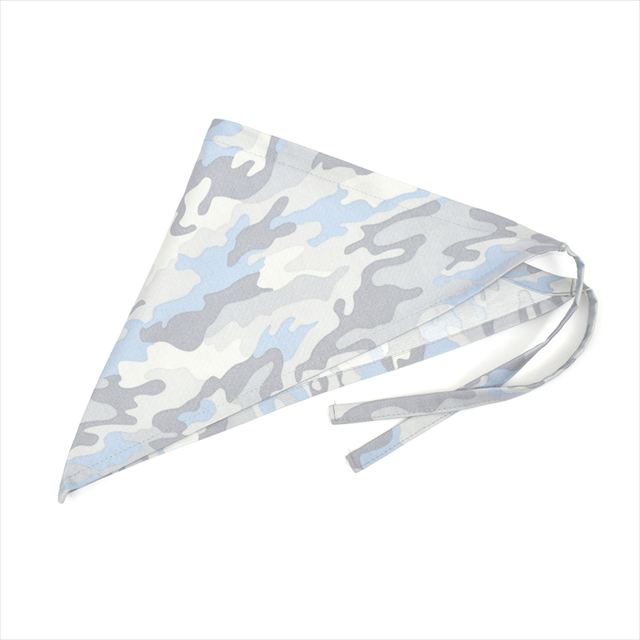 新登場 エプロン(150～170cm) 手提げバッグ・三角巾付き カモフラ・アイスグレー