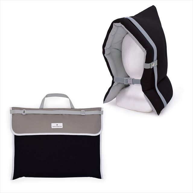 送料無料 入園入学シリーズ 防災頭巾・カバー2点セット スタンダード くすみ無地 くすみブラック