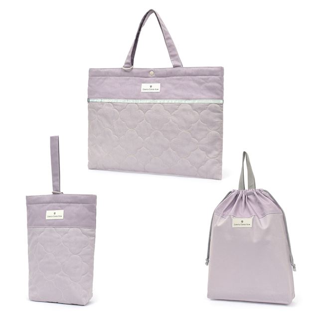 送料無料 入園入学シリーズ バッグ・巾着3点セット くすみ無地 くすみ