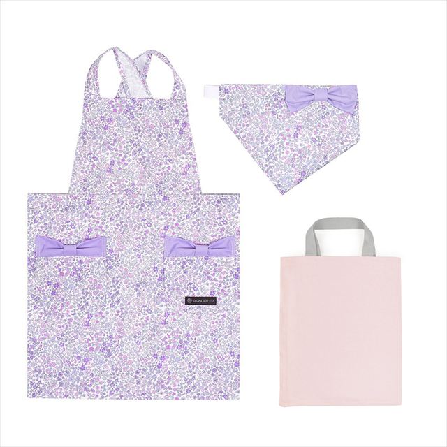 バッククロス子どもエプロン(100～120cm) 2点・3点（手提げバッグ・三角巾）セット【女の子人気ランキングTOP39】