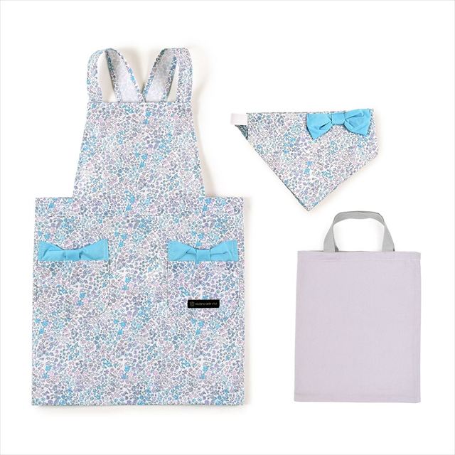 新登場 バッククロス子どもエプロン(100～120cm) 2点・3点（手提げバッグ・三角巾）セット【女の子人気ランキングTOP17】