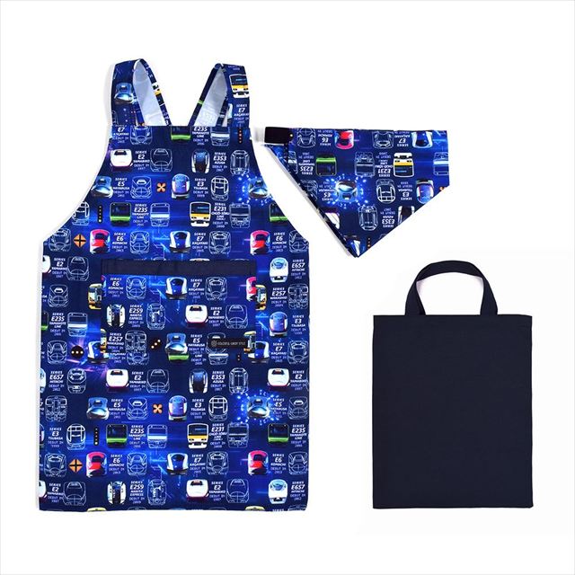 新登場 バッククロス子どもエプロン(100～120cm) 2点・3点（手提げバッグ・三角巾）セット【男の子人気ランキングTOP19】