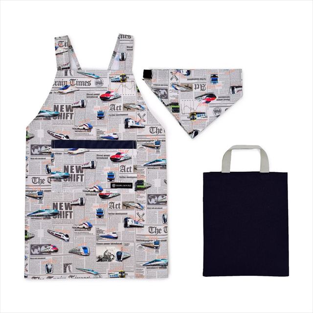 新登場 バッククロス子どもエプロン(100～120cm) 2点・3点（手提げバッグ・三角巾）セット【男の子人気ランキングTOP19】