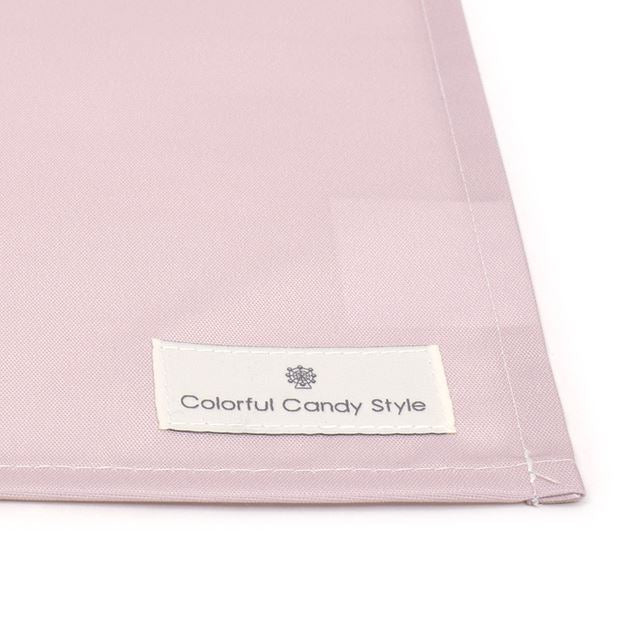 カラフルキャンディスタイルのランチクロス。水や液体が表面に弾いて滑り落ちるはっ水機能。食べこぼしの汚れやシミを防ぎ、汚れてもサッと拭くだけお手入れ簡単です。