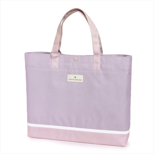 【15%OFF：入園入学早期割引】 レッスンバッグ [2026春モデル] 撥水・反射材付き くすみ無地 くすみラベンダー