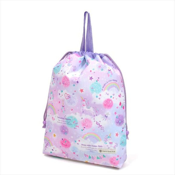 カラフルキャンディスタイルの体操服袋。水を弾く素材だから、汚れに強くお手入れ簡単。水や液体が表面に弾いて滑り落ちるはっ水機能。汚れてもサッと拭くだけお手入れ簡単です。