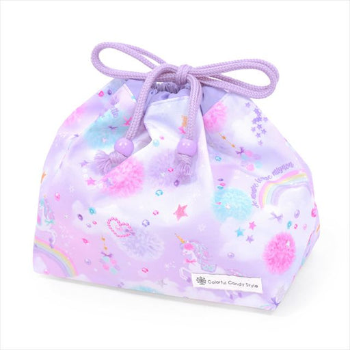 カラフルキャンディスタイルのお弁当袋。毎日清潔、軽くてやわらか、ランチボックスとカトラリーケースも入るお弁当袋。