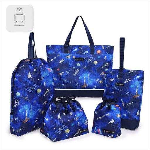 カラフルキャンディスタイルの入園入学5点セット。男の子・女の子兼用で、レッスンバッグ・シューズケース・巾着袋など、通園・通学に大活躍アイテム満載。