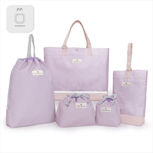 カラフルキャンディスタイルの入園入学5点セット。男の子・女の子兼用で、レッスンバッグ・シューズケース・巾着袋など、通園・通学に大活躍アイテム満載。