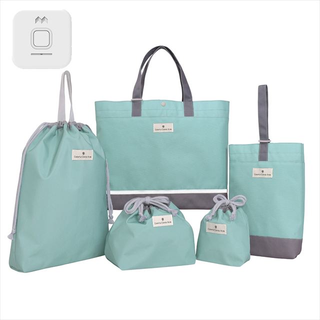 カラフルキャンディスタイルの入園入学5点セット。男の子・女の子兼用で、レッスンバッグ・シューズケース・巾着袋など、通園・通学に大活躍アイテム満載。