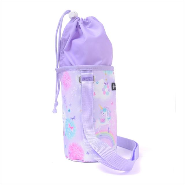 カラフルキャンディスタイルの水筒カバー。肩掛けできるショルダーベルト付き。男の子と女の子兼用で旅行、遠足でも大活躍。