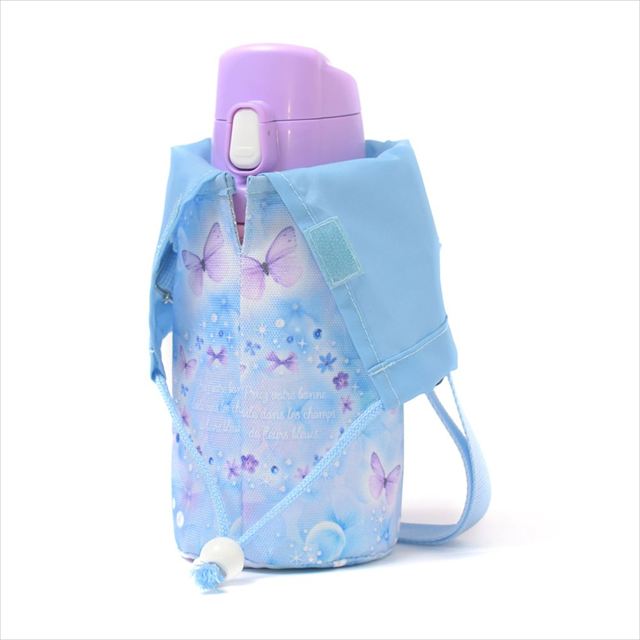 カラフルキャンディスタイルの水筒カバー。肩掛けできるショルダーベルト付き。男の子と女の子兼用で旅行、遠足でも大活躍。