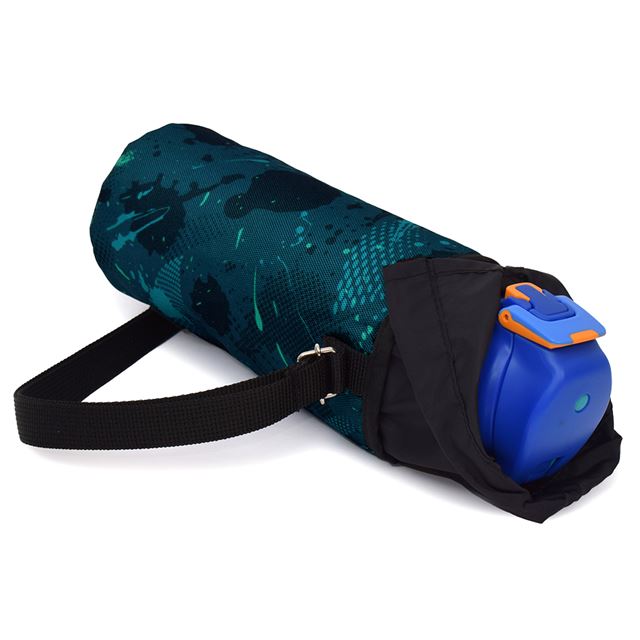 カラフルキャンディスタイルの水筒カバー。肩掛けできるショルダーベルト付き。男の子と女の子兼用で旅行、遠足でも大活躍。