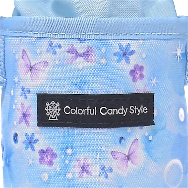 カラフルキャンディスタイルのペットボトルホルダー。子供用で、肩掛けができるショルダーベルト付き。保冷機能有り。男の子と女の子兼用で大活躍。