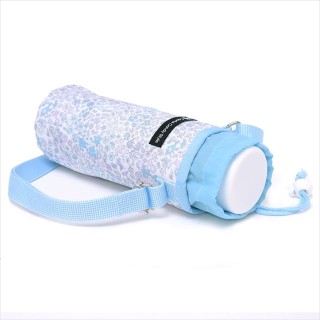 カラフルキャンディスタイルのペットボトルホルダー。子供用で、肩掛けができるショルダーベルト付き。保冷機能有り。男の子と女の子兼用で大活躍。