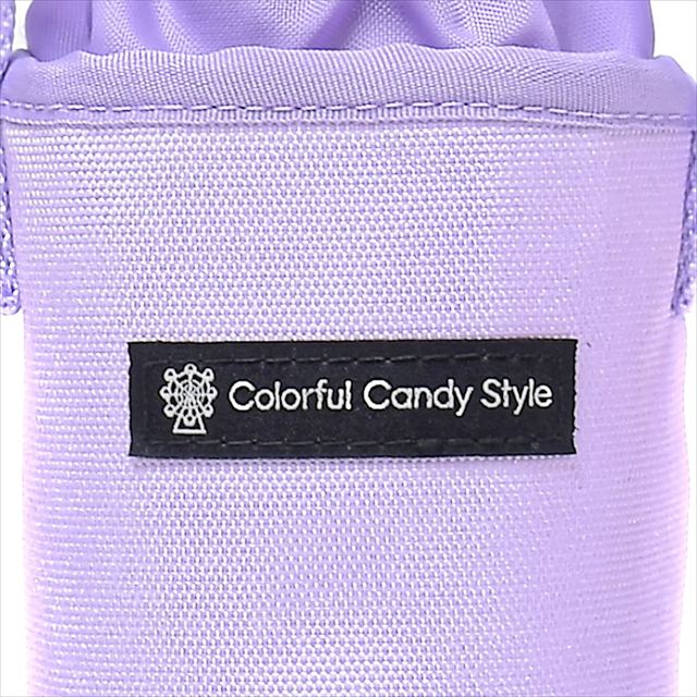 カラフルキャンディスタイルのペットボトルホルダー。子供用で、肩掛けができるショルダーベルト付き。保冷機能有り。男の子と女の子兼用で大活躍。