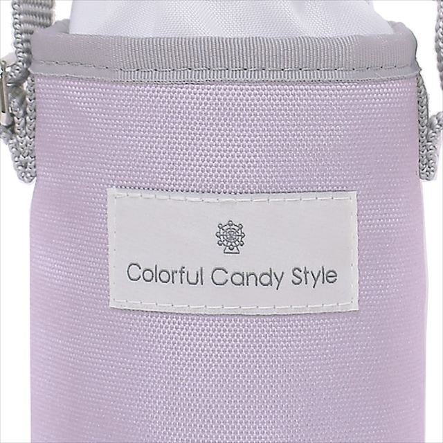 カラフルキャンディスタイルのペットボトルホルダー。子供用で、肩掛けができるショルダーベルト付き。保冷機能有り。男の子と女の子兼用で大活躍。