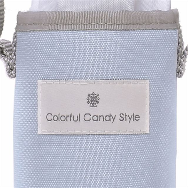 カラフルキャンディスタイルのペットボトルホルダー。子供用で、肩掛けができるショルダーベルト付き。保冷機能有り。男の子と女の子兼用で大活躍。