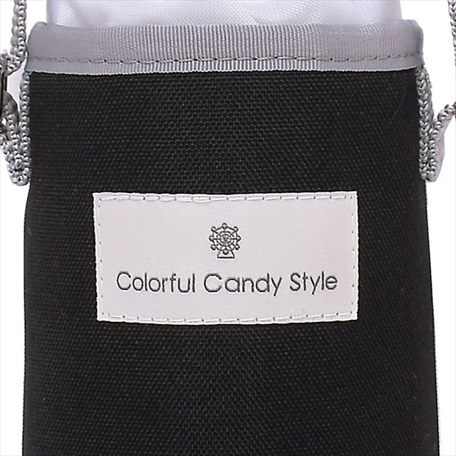 カラフルキャンディスタイルのペットボトルホルダー。子供用で、肩掛けができるショルダーベルト付き。保冷機能有り。男の子と女の子兼用で大活躍。