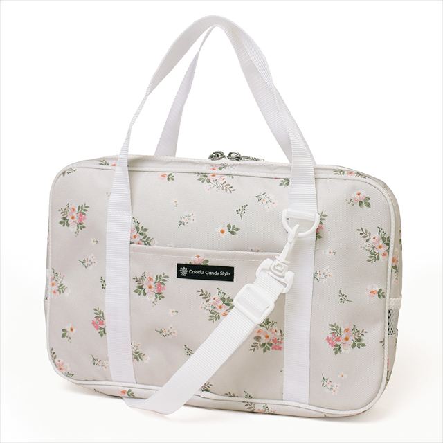 カラフルキャンディスタイルの書道セット。ショルダーベルト付きで、呉竹の書道用具入り。男の子と女の子兼用で大活躍。