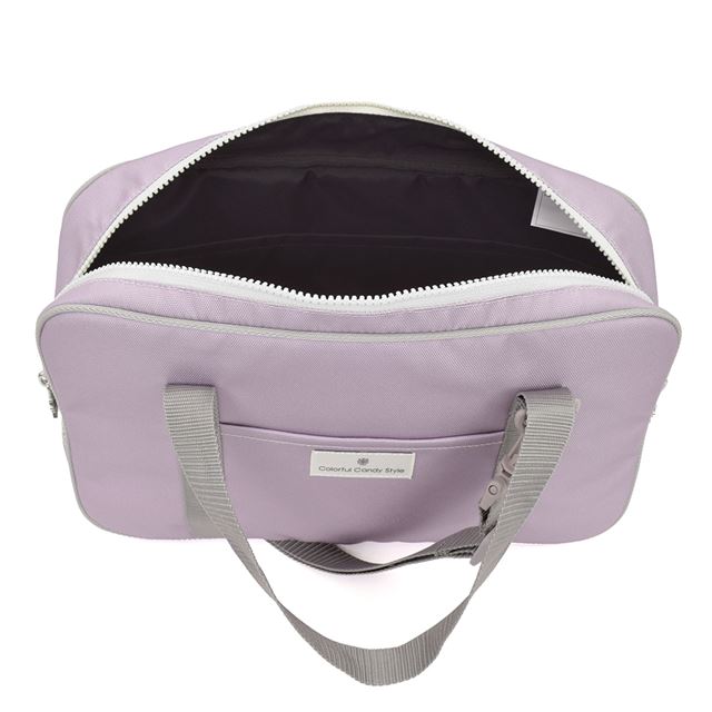 カラフルキャンディスタイルの書道セット。ショルダーベルト付きで、呉竹の書道用具入り。男の子と女の子兼用で大活躍。