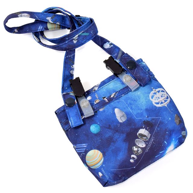 送料無料 【ラージタイプ】移動ポケット・付けポケット 撥水・軽量タイプ 未来の惑星探査と宇宙船